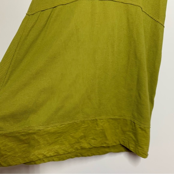 Neon Buddha cowl neck chartreuse green long sleeve waffle knit boho tunic S - Picture 5 of 8